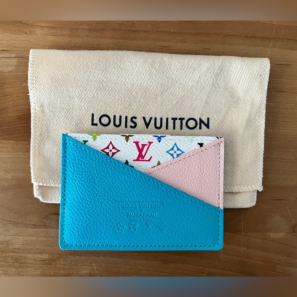 pre authenticated limited edition louis vuitton murakami card holder